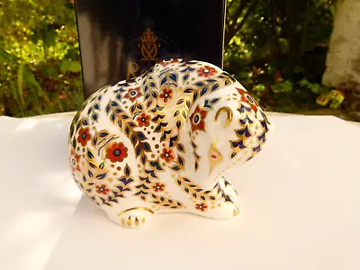 £75 • Buy Royal Crown Derby Paperweight - RUSSIAN  BEAR - Gold Stopper - Boxed