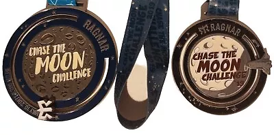 Lot Of 2 Ragnar Chase The Moon Challenge 2017 19 Half Marathon Medal Medallion  • $19.49