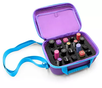 CM Portable Nail Polish Storage Bag Organizer Case 20 Bottles Carrying Holder • $19.99