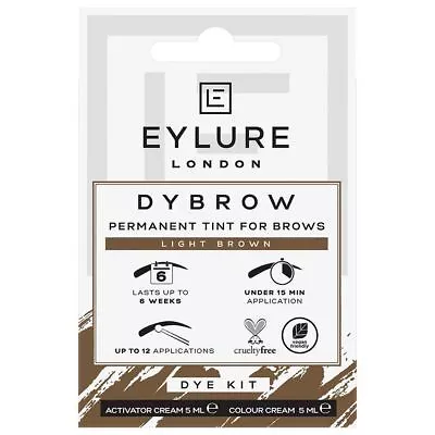 Eylure Dybrow Permanent Eyebrow Tint Kit - Light Brown - Lasting Up To 6 Weeks • £7.99
