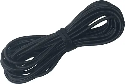 Elastic Bungee Cord Kayak Stretch String Rope Black Shock Cords1/4  X 25' • $14.07