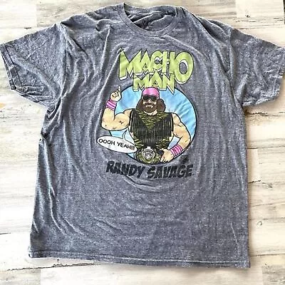 WWF Macho Man Men's Size 2x Randy Savage Pro Wrestling Graphic Tee WWE • $21.99