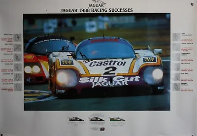 Original Jaguar Factory Poster 1988 Racing Successes • £12.95