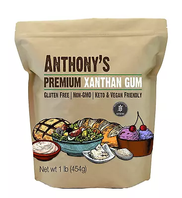 Anthonys Xanthan Gum 1 Lb Batch Tested Gluten Free Keto Friendly Product... • $28.50