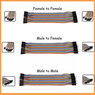 40 Pcs Dupont Cable 10cm 21cm 30cm 40cm Jumper Wire For Arduino RPi Breadboard • $26.35