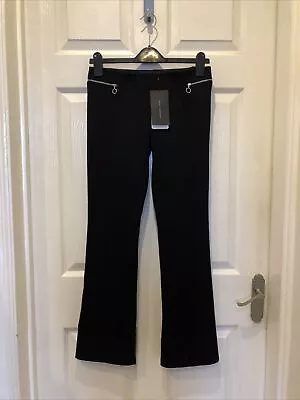 £10 • Buy 'zara' Black Stretch Skinny Kick Flare Trousers Size Xs Bnwt