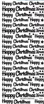 £1.95 • Buy HAPPY CHRISTMAS - Peel Off Stickers - Cards - Crafting - Scrapbooking - 830