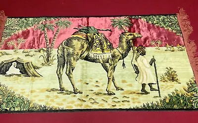 Vintage Hand-loomed Tapestry/rug Middle East Camel In Desert Made In Italy 43x24 • $50
