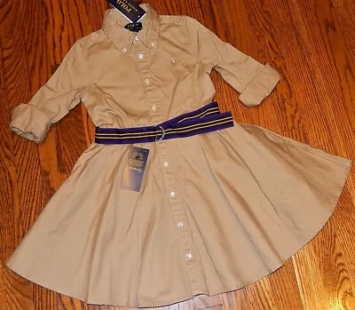 POLO RALPH LAUREN AUTHENTIC TODDLERS GIRLS BRAND NEW ORIGINAL DRESS Size 4T NWT • $29.95