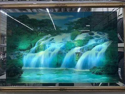 Vintage Waterfall Picture Lights & Sound 70's Wall Decoration. • $79.99