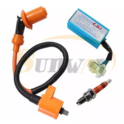 Ignition Coil Spark Plug CDI For GY6 50cc 125cc 150cc Scooter Performance Racing • £16.62