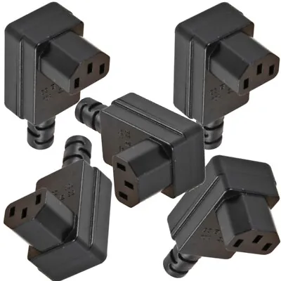 5x Right Angle C13 IEC Connector Kettle Lead Plug Angled 90 Degree Rewireable • £10.95