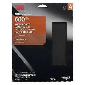 3M Sandpaper Wet Or Dry Sheets P600 Grit 9 X 11 Inch 32036 • $11.95