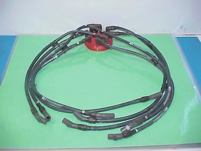 8 Champion 8.8 MM Insulated Spark Plug Wires 45° Boots & MSD Distributor Cap • $50