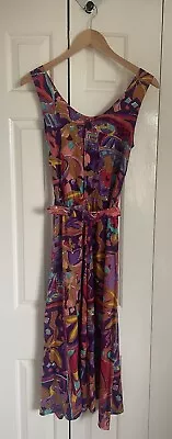 Marks & Spencer M&S Vintage Dress Size 10 With Belt. Made In The UK • £5.50