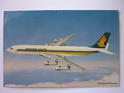$19.95 • Buy 1973 POSTCARD SINGAPORE AIRLINES SIA BOEING 707 SUPERJET Plus STAMP 94C