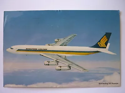 $19.95 • Buy 1973 POSTCARD SINGAPORE AIRLINES SIA BOEING 707 SUPERJET Plus STAMP 94C