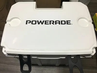 Roto-Molded / Powerade Logo White 37 QT Insulated Hard Cooler With 2 Wheels -NEW • $275