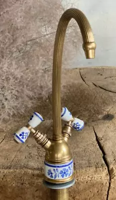 Faucet  Brass Pottery Lever Vintage Made In USA Used • $195