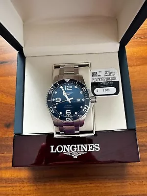 Longines HydroConquest Sunray Blue Men's Watch - L3.782.4.96.6 • $1050