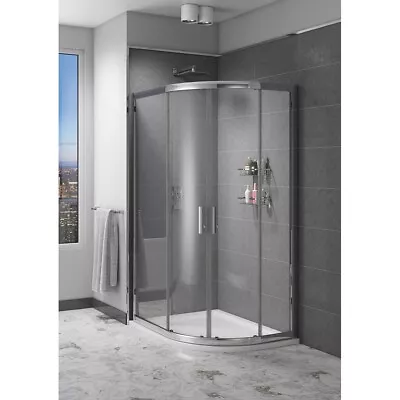 Offset Right Hand 900mm X 760mm 6mm Quadrant Shower Enclosure & 30mm Shower Tray • £199