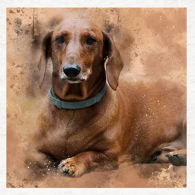 Dog - Dachshund Brown - Fabric Craft Panels In 100% Cotton Or Polyester • £2.45