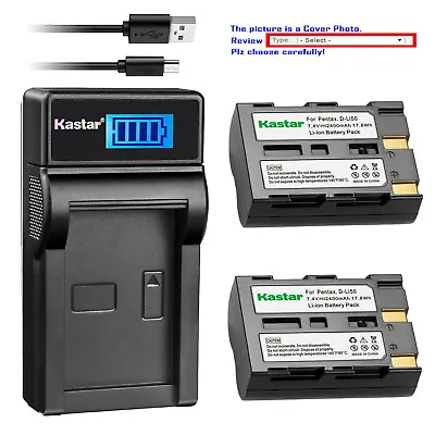 Kastar D-Li50 NP400 Battery Charger For Minolta A-5 A-7 Dimage A1 A2 Dynax 5D 7D • $17.39