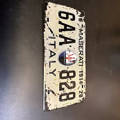 License Plate Type Sign [ MASERATI] 12 Inch X 6 Inch  [8347] • $10
