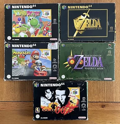 Nintendo 64 Game Bundle - Zelda Majora Mask Mario Kart Goldeneye Yoshi Story • £155