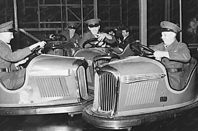 Calif Bumper Car Marines Dodgem Cars 1940s 4x6 Photography Reprint • $15