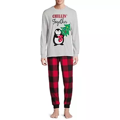 Holiday Time Men's Family Penguin  Chillin Together Matching Family Pajama Set • $26.99