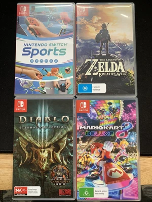 $63 • Buy Nintendo Switch Games.  Zelda BOTW, Mario Kart, Switch Sports, Diablo 3