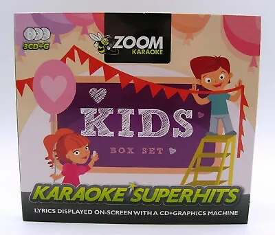 Zoom Karaoke CD+G - KIDS & CHILDRENS Superhits - 3 CD+G Discs - 58 Tracks • £9.95