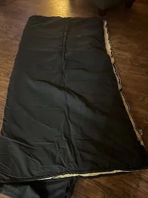 Vintage Coleman Sleeping Bag Heavy Duty Black With Tan Inside 77x38 • $35