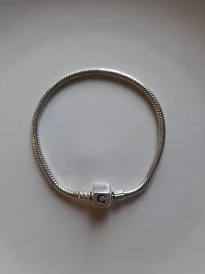 Chamilia 925 Sterling Silver Snap Clasp Snake Charm Bracelet 18cm  • £24.99