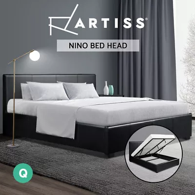 $255.95 • Buy Artiss Bed Frame Queen Size Gas Lift Base With Storage  Leather Wooden