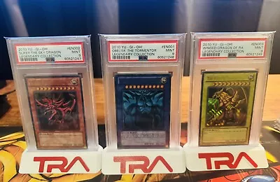 2010 YuGiOh! Legendary Collection  LC01-EN001/2/3 PSA 9 - Egyptian God Cards Set • $399