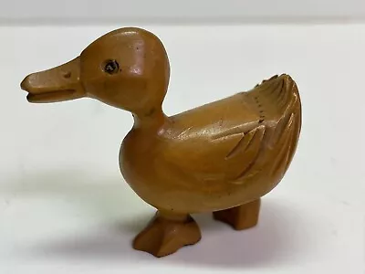 Miniature Hand-Carved Wooden Duck • $5.99