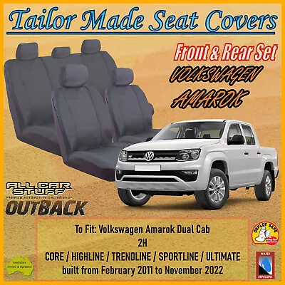 Canvas Seat Covers For Volkswagen (VW) Amarok 2H Dual Cab: 02/2011 To 11/2022 • $214.09