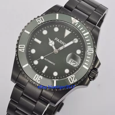$110.11 • Buy Green 40mm Parnis Japan Miyota Movement Sapphire Glass Men Automatic PVD Watch