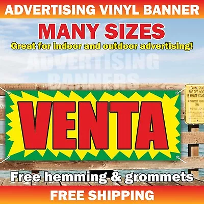 VENTA Advertising Banner Vinyl Mesh Sign Sale Welcome Buy Discount Liquidación • $49.95