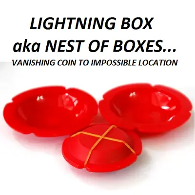 Lightning Box Nestof Boxes Appearing Coin In Box Magic Trick Online Instructions • $8.99