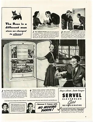 1941 Servel Electrolux Gas Refrigerator Cartoon Comic Art Vintage Print Ad 2 • $8.95