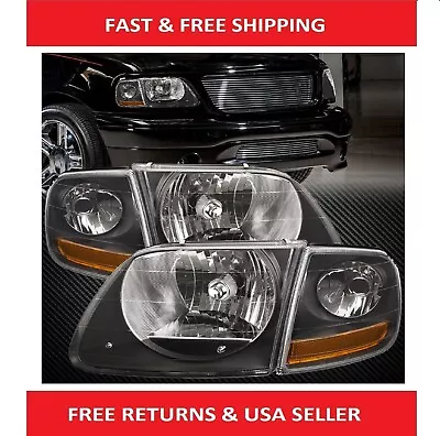 Fits 97-03 Ford F150 Expedition Lightning SVT Headlights Set W/ Corner Lights • $109.44