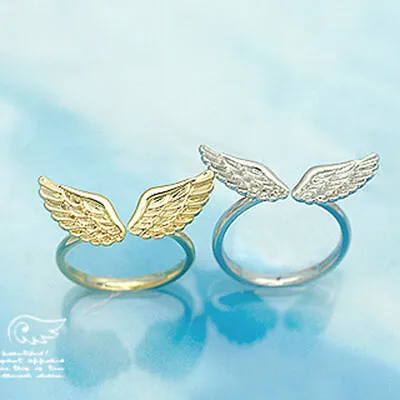 ANGEL WING RING Above Over Knuckle Ring Gold Silver MIDI Top Of Finger Hippie  • £3.88