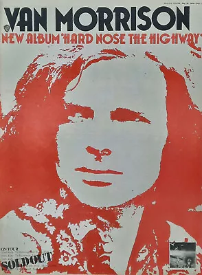 +++ 1973 VAN MORRISON Poster/Press Ad Album  Hard Nose The Highway  • $49.95