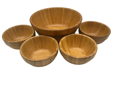 $30 • Buy Pampered Chef Bamboo Salad Bowl Set