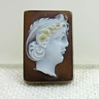 Signet Stone Shell Cameo Carved Greek Roman Unset Gem Handcarved Man • $145