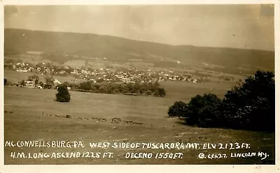 Bird's Eye View Mcconnellsburg Pennsylvania Rppc Vintage Postcard (sx 210) • $15