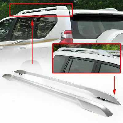 Fit For Toyota Prado FJ150 2010-2021 Silver Roof Rack Rails Luggage Carrier 1Set • $188.99